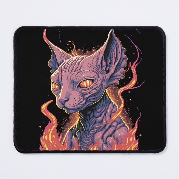 Item preview, Infernal cat designed and sold by NewOldArtsy.