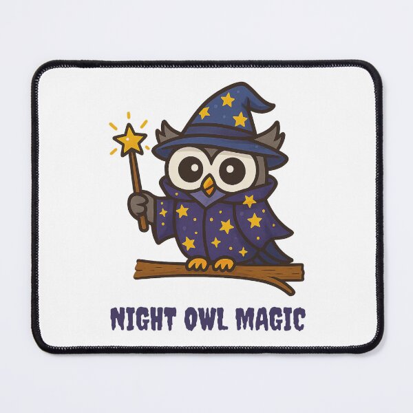 Item preview, Night Owl Magic – Cute Wizard Owl Halloween Design designed and sold by CanSparkleArt.