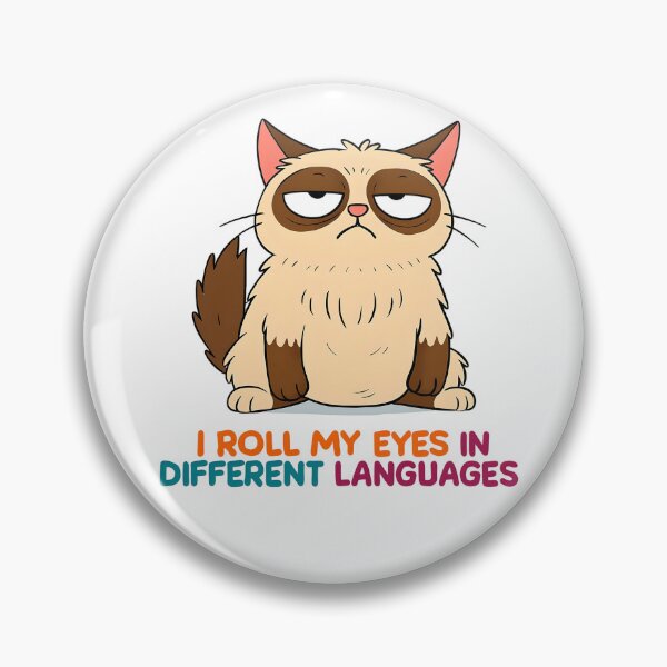 Item preview, Humorous Cat rolling its eyes designed and sold by stampacreates.