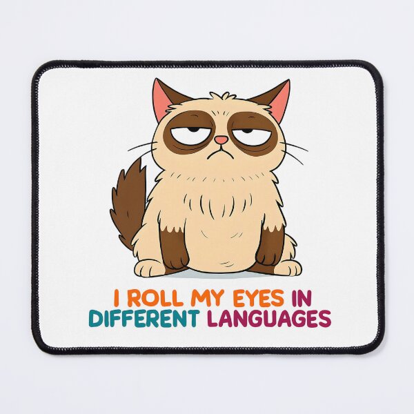 Item preview, Humorous Cat rolling its eyes designed and sold by stampacreates.