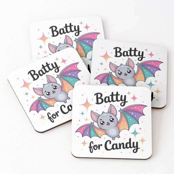 Item preview, Batty for Candy Kawaii Bat – Cute Halloween Digital Design designed and sold by MoonberryMagic.