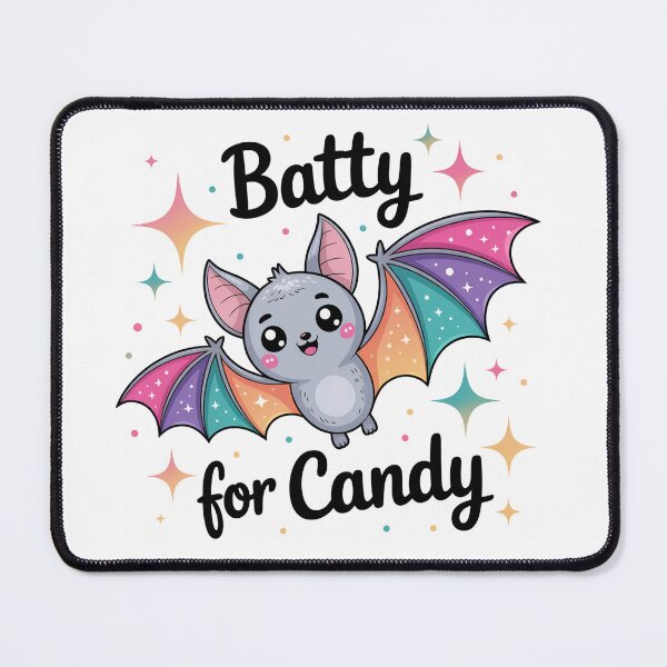 Item preview, Batty for Candy Kawaii Bat – Cute Halloween Digital Design designed and sold by MoonberryMagic.