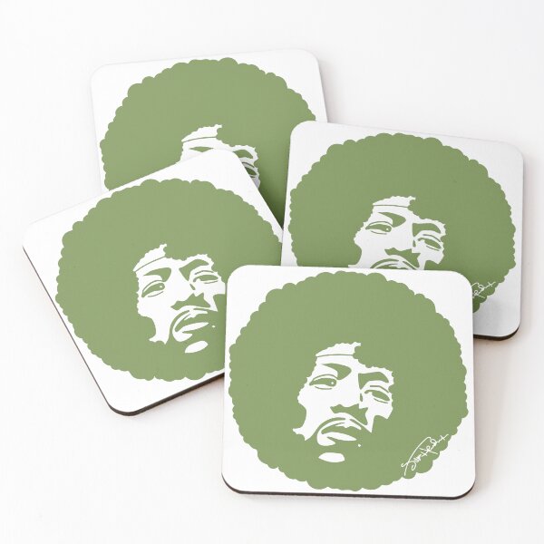 Item preview, Retro Funk Portrait – Green Afro Silhouette Art designed and sold by byDuck.