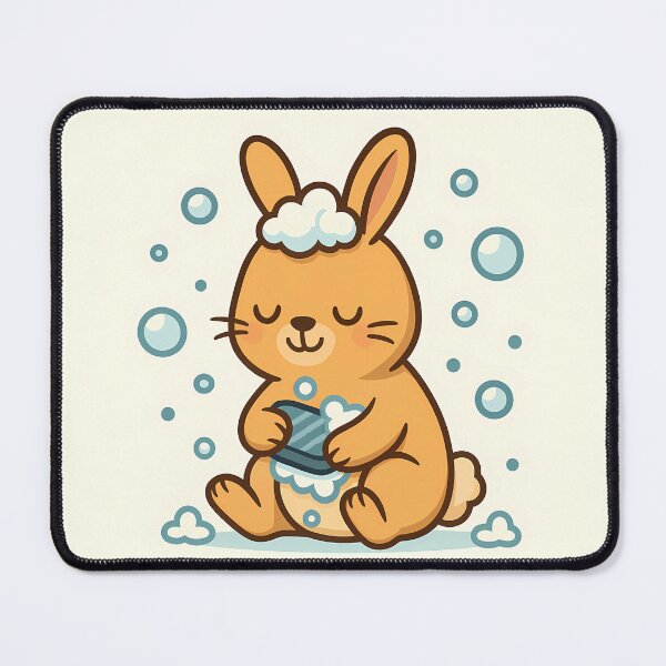 Item preview, Cute Bunny Cleaning Himself  designed and sold by mh5848.