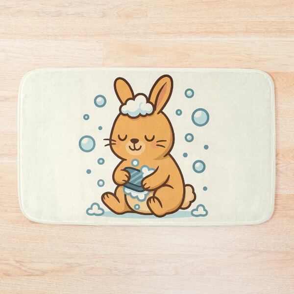 Item preview, Cute Bunny Cleaning Himself  designed and sold by mh5848.