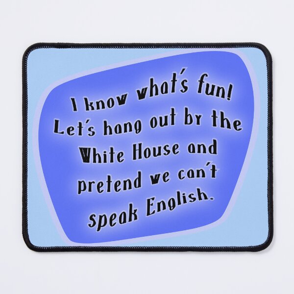 Item preview, I know what's fun! Let's hang out by the White House blue designed and sold by mntimg.