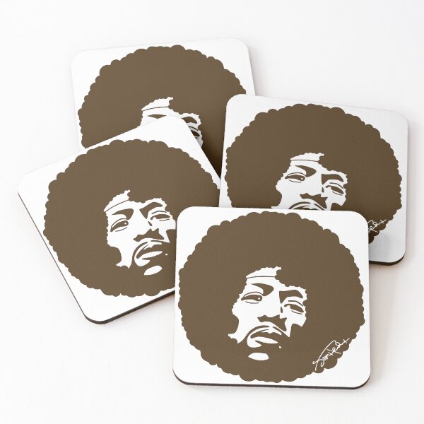 Item preview, Retro Funk Portrait – Brown Afro Silhouette Art designed and sold by byDuck.