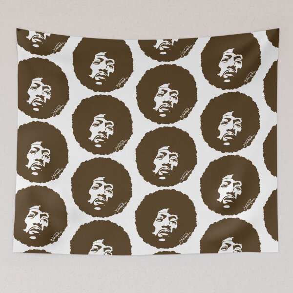 Item preview, Retro Funk Portrait – Brown Afro Silhouette Art designed and sold by byDuck.
