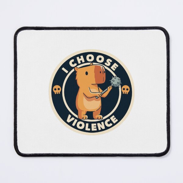 Item preview, Funny Capybara Meme – I Choose Violence Cartoon Design designed and sold by New Dragon.