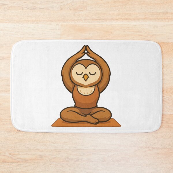 Item preview, Meditation Yoga Owl Сalm Gym – Muscular Owl Lifting Weights Fitness Illustration designed and sold by MaratusVolans.