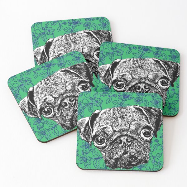 Item preview, Floral Pug Life designed and sold by Artlizjane.