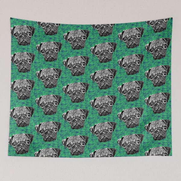 Item preview, Floral Pug Life designed and sold by Artlizjane.