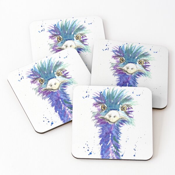 Item preview, Emu bird watercolour painting designed and sold by Monika Howarth.