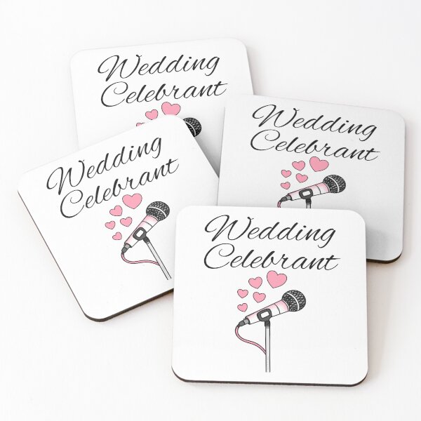 Item preview, Wedding Celebrant, Microphone With Hearts, Marriage Officiant designed and sold by doodlerob.