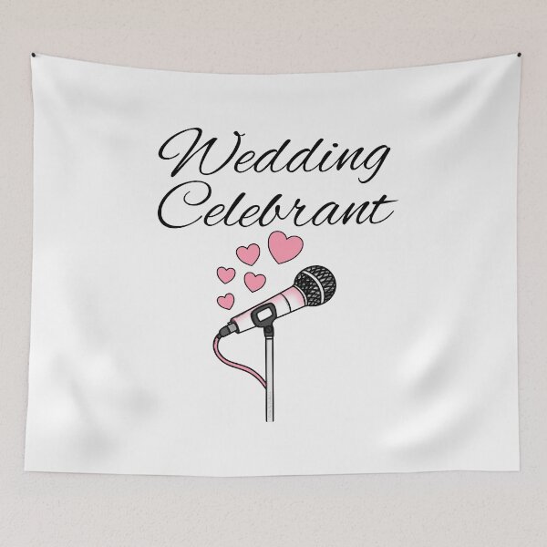 Item preview, Wedding Celebrant, Microphone With Hearts, Marriage Officiant designed and sold by doodlerob.