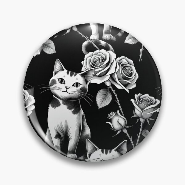Item preview, Kitschy Rose Meow 2 designed and sold by creativeandfree.