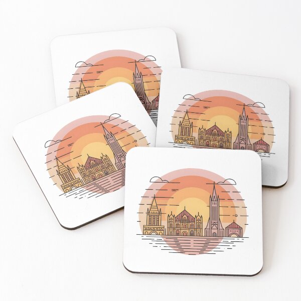 Item preview, Québec City Skyline – Minimalist Warm Sunset Tones Travel Souvenir Design designed and sold by Paper Drip.