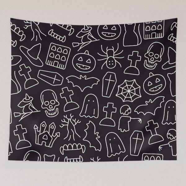 Item preview, Spooky Halloween Doodles Background designed and sold by missbobbit.