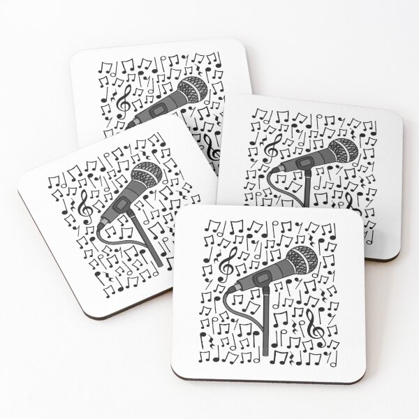 Item preview, Singer Microphone Musical Notes Singing Teacher Musician designed and sold by doodlerob.