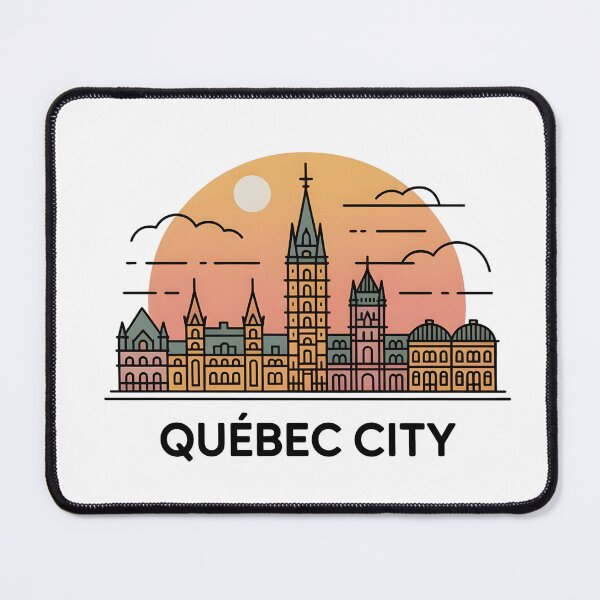 Item preview, Québec City Skyline – Minimalist Warm Sunset Tones Travel Souvenir Design designed and sold by Paper Drip.