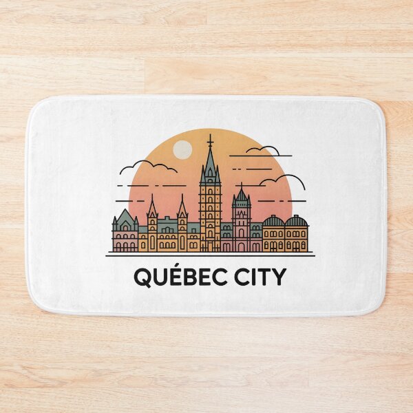 Item preview, Québec City Skyline – Minimalist Warm Sunset Tones Travel Souvenir Design designed and sold by Paper Drip.