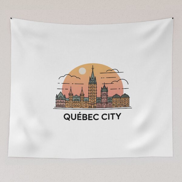 Item preview, Québec City Skyline – Minimalist Warm Sunset Tones Travel Souvenir Design designed and sold by Paper Drip.