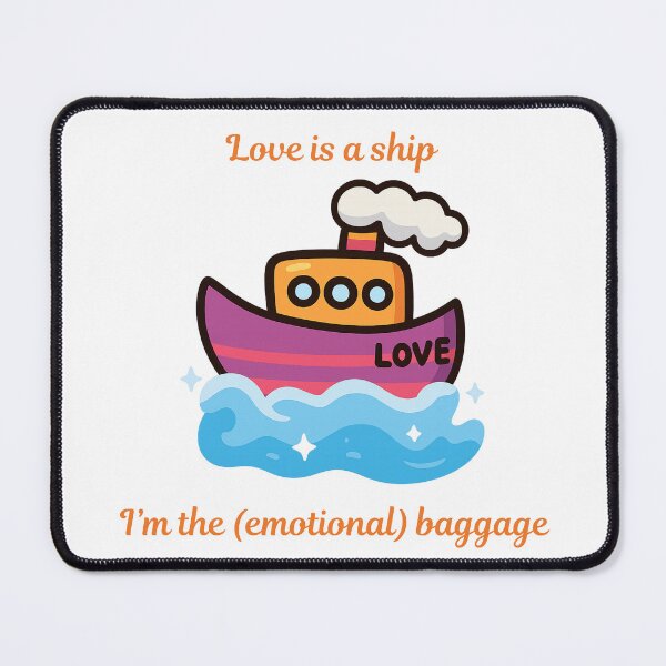 Item preview, Copy of Self-Care - Cute Mental Health Donut with Pink FrostingaLove Is a Ship (I’m the Emotional Baggage) designed and sold by CanSparkleArt.