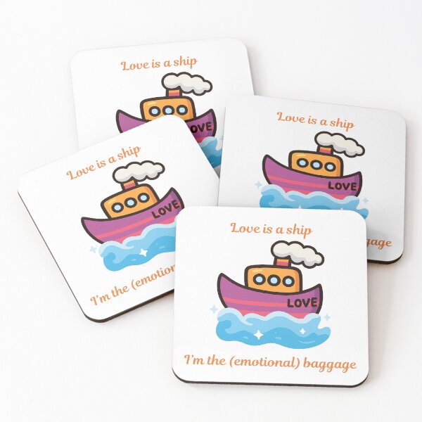 Item preview, Copy of Self-Care - Cute Mental Health Donut with Pink FrostingaLove Is a Ship (I’m the Emotional Baggage) designed and sold by CanSparkleArt.