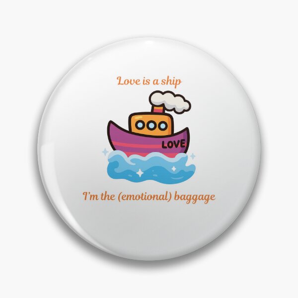 Item preview, Copy of Self-Care - Cute Mental Health Donut with Pink FrostingaLove Is a Ship (I’m the Emotional Baggage) designed and sold by CanSparkleArt.