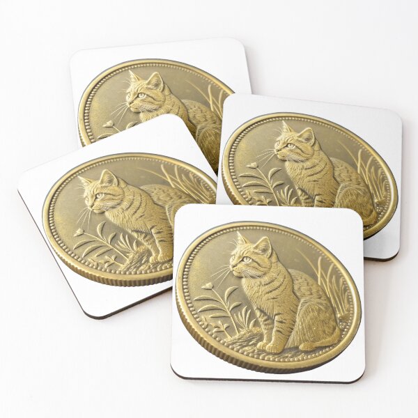 Item preview, A Cat on a Gold Coin designed and sold by DesignAFind.
