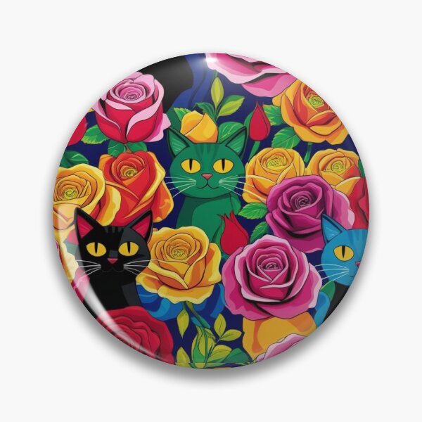 Item preview, Kitschy Rose Meow 4 designed and sold by creativeandfree.