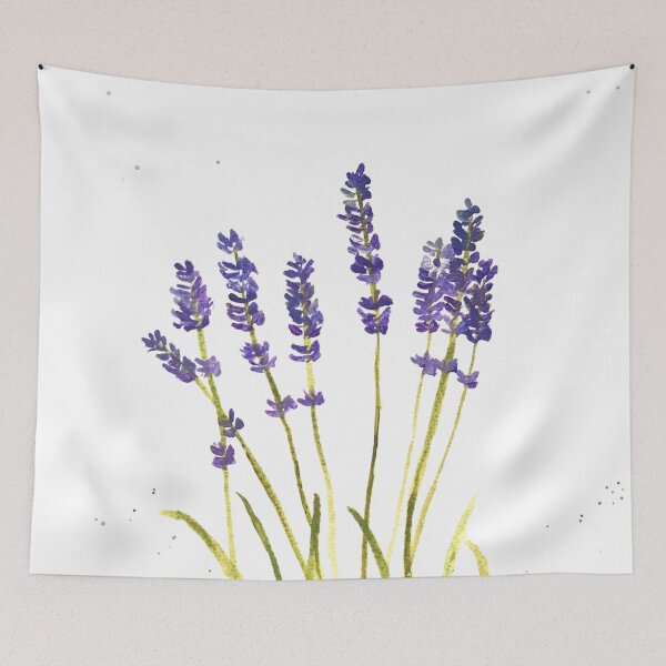 Item preview, Lavender flowers watercolor painting  designed and sold by Monika Howarth.