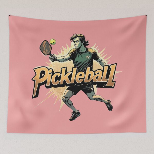 Item preview, Pickleball Power Smash – Retro Burst Action Design designed and sold by RickGoulet.