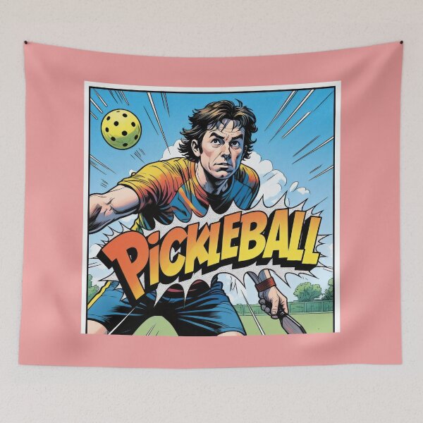 Item preview, Comic Pickleball Smash - Bold Outdoor Action Scene designed and sold by RickGoulet.