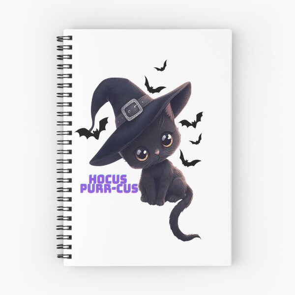 Item preview, Hocus Purr-cus Cute Black Cat Halloween Art designed and sold by MiraDesignCo.