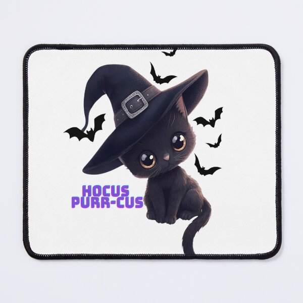 Item preview, Hocus Purr-cus Cute Black Cat Halloween Art designed and sold by MiraDesignCo.