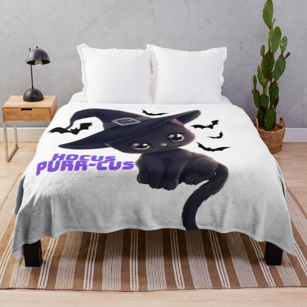 Item preview, Hocus Purr-cus Cute Black Cat Halloween Art designed and sold by MiraDesignCo.