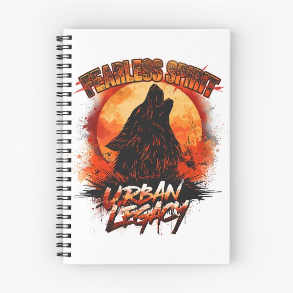 Item preview, Fearless Spirit Urban Legacy Wolf Streetwear Grunge Design designed and sold by CreativeVisionsHub.