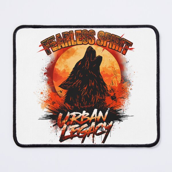 Item preview, Fearless Spirit Urban Legacy Wolf Streetwear Grunge Design designed and sold by CreativeVisionsHub.