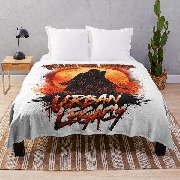 Item preview, Fearless Spirit Urban Legacy Wolf Streetwear Grunge Design designed and sold by CreativeVisionsHub.
