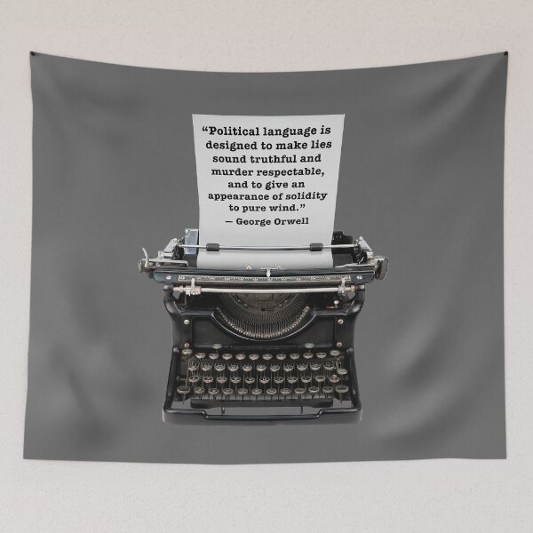 Item preview, Orwell Quote on Typewriter designed and sold by travelwitheric.