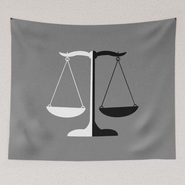 Aperçu de l'œuvre Balance de la justice - Noir et blanc créée et vendue par MagicMe-JD.
