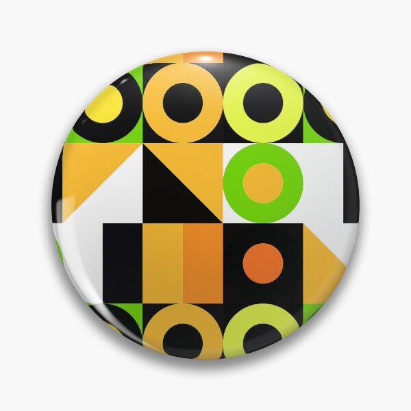Item preview, Mid-Century Modern Yellow-Mustard, Lime And Orange Geometric designed and sold by DEC02.