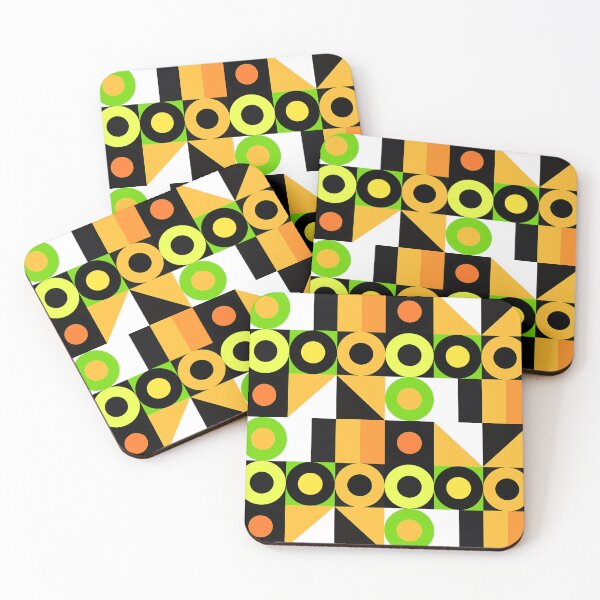 Item preview, Mid-Century Modern Yellow-Mustard, Lime And Orange Geometric designed and sold by DEC02.