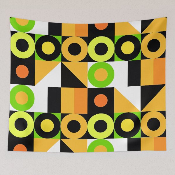 Item preview, Mid-Century Modern Yellow-Mustard, Lime And Orange Geometric designed and sold by DEC02.
