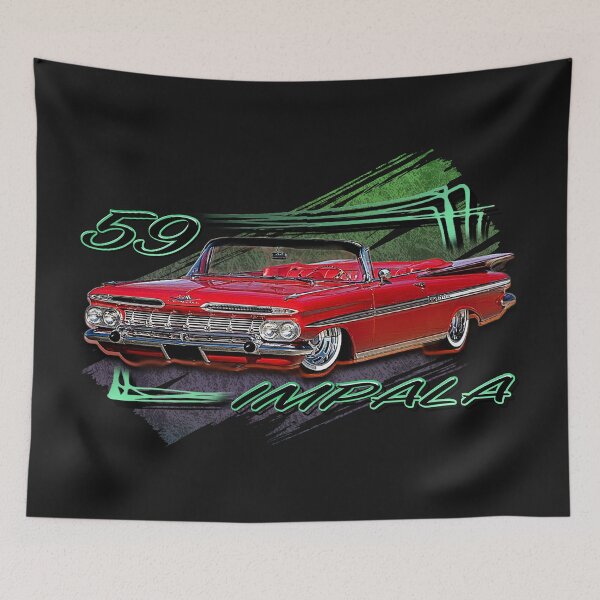 Item preview, 60s Style Design 59 Chevy Impala Hot Rod Muscle Car Art. designed and sold by AGED Limited.