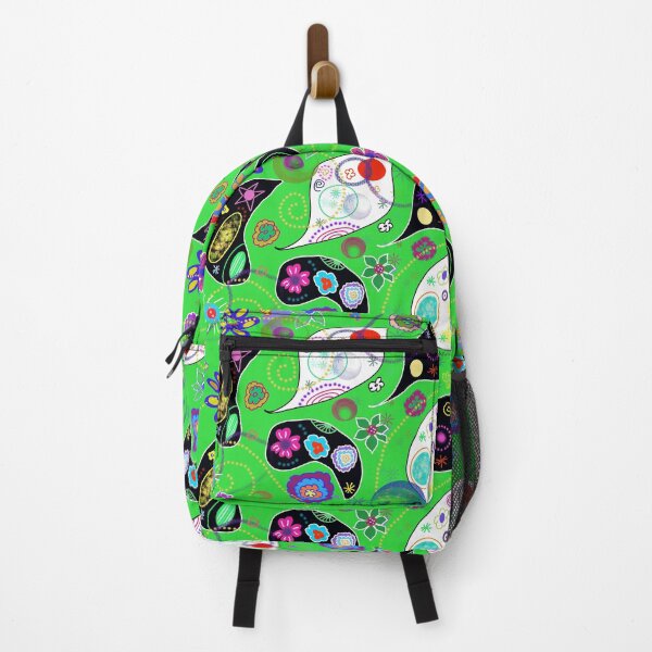 Item preview, Doodle art - Paisley on Lime Green Background designed and sold by Dorothea Neumann.