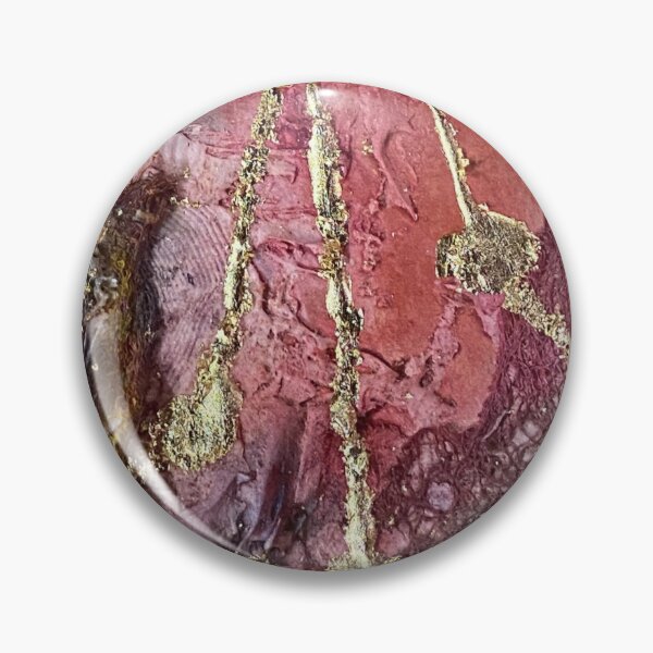 Item preview, Mixed Media with Shiny Gold Highlights over pink designed and sold by Kandoart.