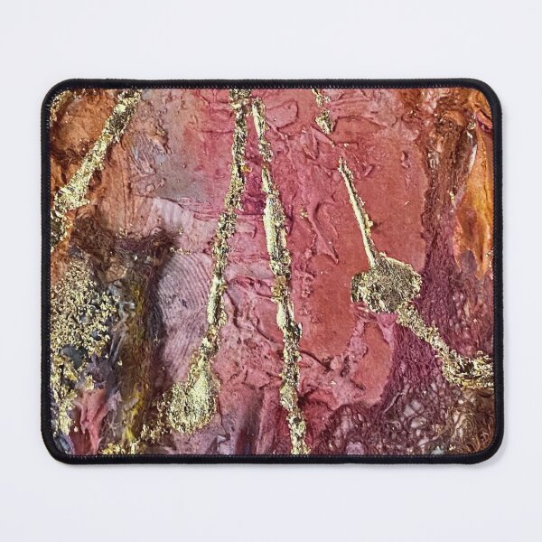 Item preview, Mixed Media with Shiny Gold Highlights over pink designed and sold by Kandoart.