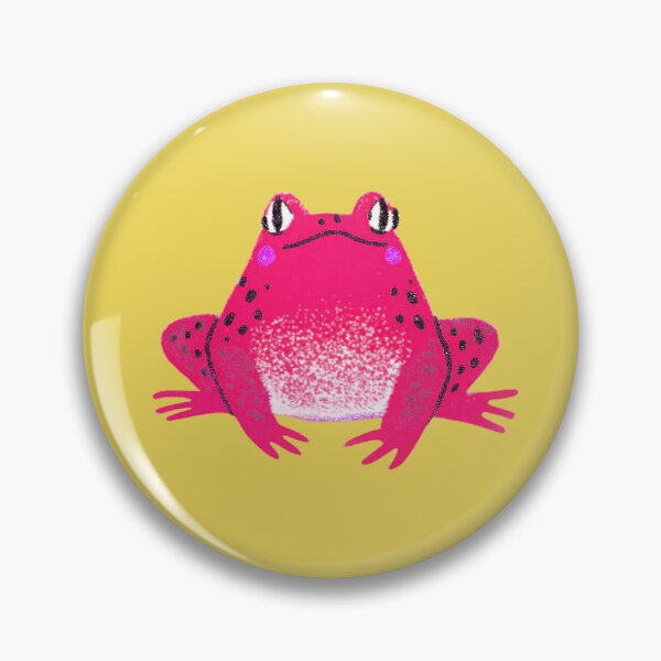 Item preview, pink aesthtic pixel frog designed and sold by trengeee.